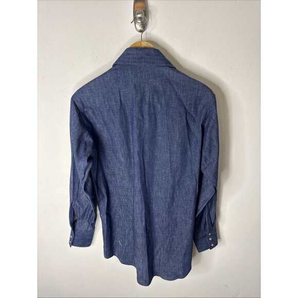 Vintage Lee Western Denim Shirt Men’s 16.5 34 Pearl Snap Selvedge Cowboy Rodeo - Picture 4 of 6